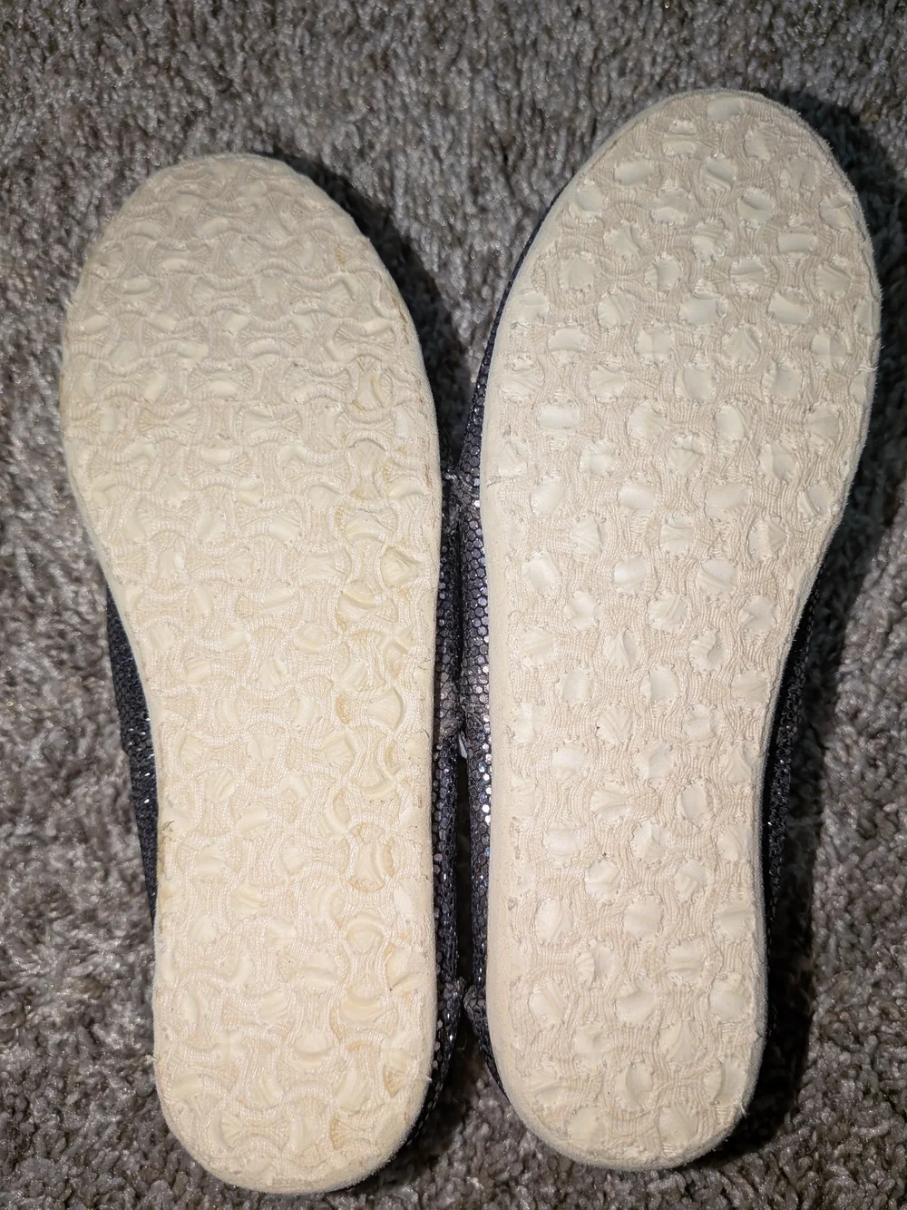 Toms Kids Sparkly Gray Slip-On Shoes